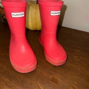Hunter Kids Pink Rain Boots